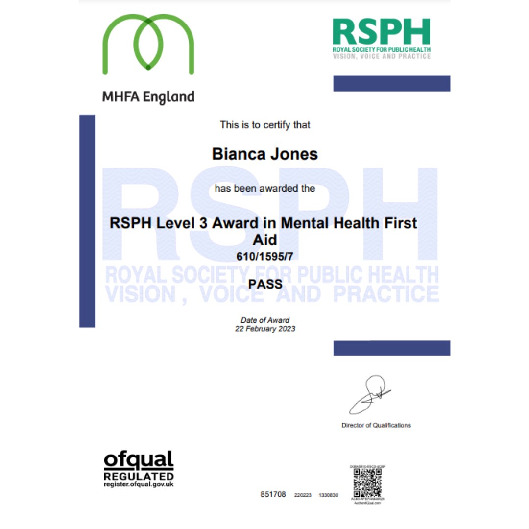 EDPTraining 🧡 (@edptraining1) on Twitter photo Congratulations to Bianca, director here at EDP for gaining her RSPH Level 3 qualification for Mental Health First Aid! 💚
EDP wouldn't exist to do the brilliant work and training it provides without you Bianca; we are so proud of you and the work you do!
#teamwork Congratulations to Bianca, director here at EDP for gaining her RSPH Level 3 qualification for Mental Health First Aid! 💚
EDP wouldn't exist to do the brilliant work and training it provides without you Bianca; we are so proud of you and the work you do!
#teamwork