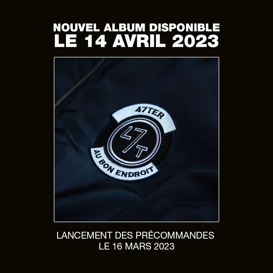 off47ter's tweet image. Ça y est, on vous dévoile enfin la cover de notre prochain album disponible le 14 avril prochain !! On a trop hâte que vous puissiez l’écouter et de venir le jouer dans votre ville 🎸