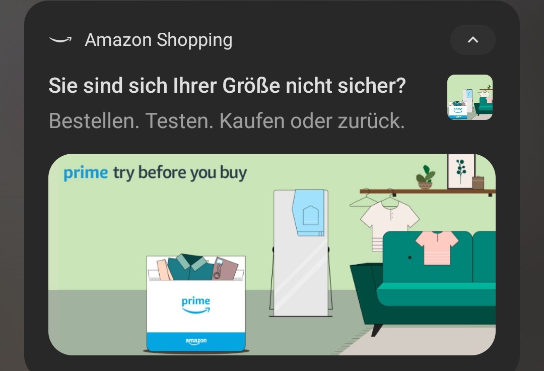 Beeindruckend, wie #Amazon auf nachhaltig macht und gleichzeitig Kund*innen zu mehr Retouren animiert.