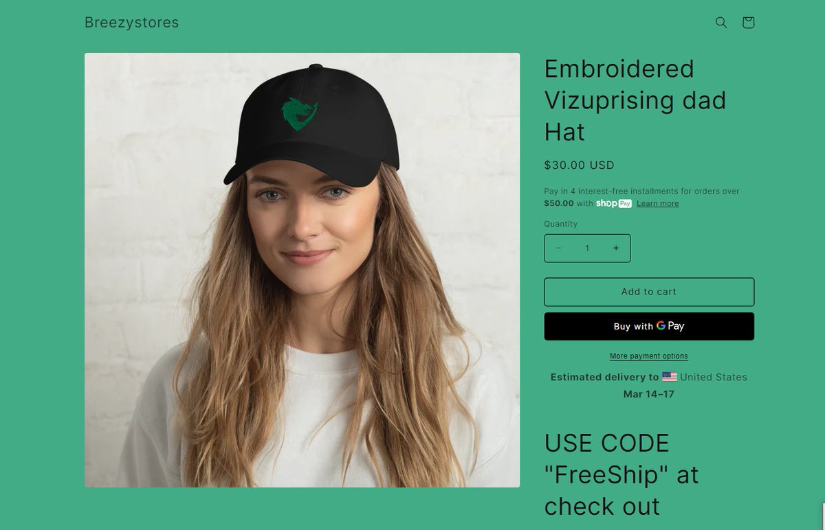 Green Logos on Black Hat Limited edition 50 hats  USE CODE 'FREESHIP' for free shipping on ur order at breezystores-3378.myshopify.com/products/vizup…

#glytchenergy #merch  #limitededitionmerch #gaming #chicago #esport #vizuprising