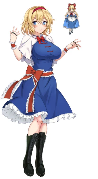 立ち絵風 アリスさん(通常衣装+黒バニー) 