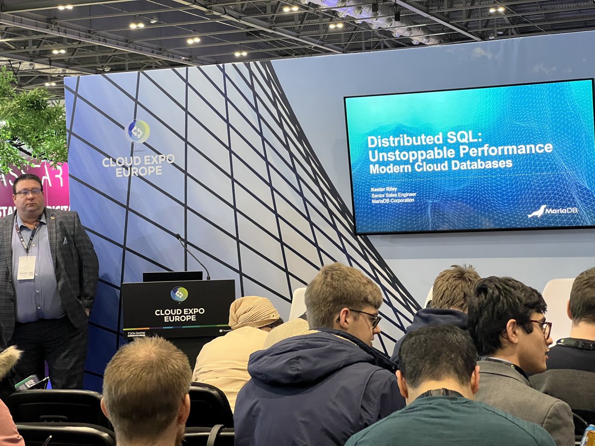alejandro_du's tweet image. All set for “How modern data cloud platforms can help you transform the growth of your business” with Kester Riley from @MariaDB at #cloudexpoeurope #techshow #london #MariaDB #database