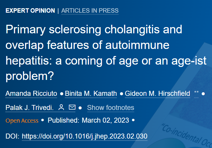 JHepatology's tweet image. 🆕EXPERT OPINION❕
#PrimarySclerosingCholangitis and overlap features of autoimmune hepatitis
A coming of age or an age-ist problem❓
🔓#OpenAccess at👉bit.ly/3T4eAXn
@amandaricciuto
@CholestasisDoc
#LiverTwitter