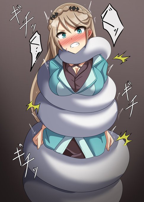 skebより、エレインさん触手締め上げ。 