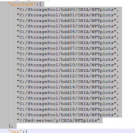PaulFrenzel's tweet photo. @CommunityBhd my chia plots are not all found with this release. (only 1311 of 2282 found) - it was ok up to ver 2.1.0.65 - most of the dirs are windows mapped drives!
my entry in the config.json is: https://t.co/4O0NkodSVE