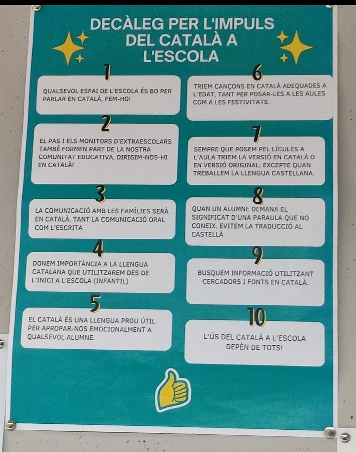Bon decàleg! Bona iniciativa! I bona fins i tot per fer-la extensiva fora de l'escola, arreu. Gràcies, <a href="/EscolaVillena/">Escola Isabel de Villena</a>