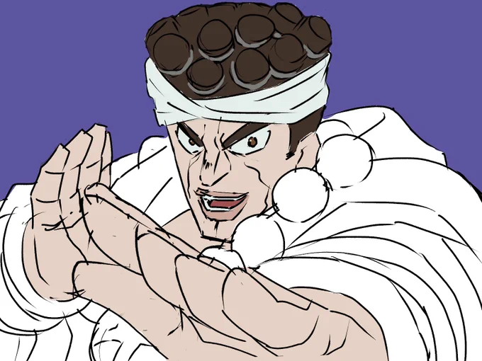 #JOJO版深夜の真剣お絵描き60分一本勝負お題「モハメド・アヴドゥル」「未来を予言して差し上げようかな」時間が足りない… 