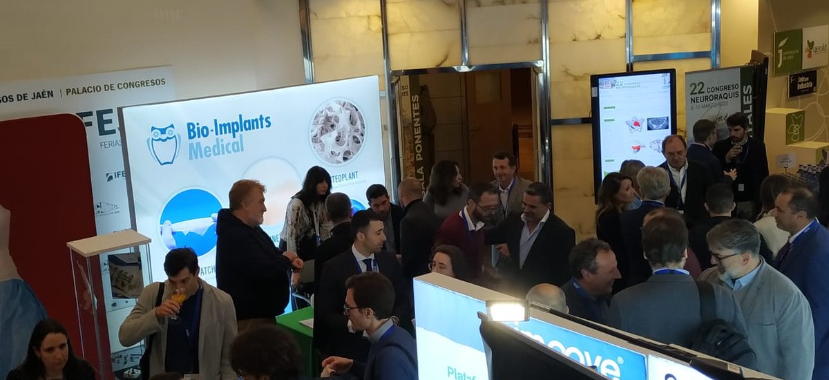 Hoy estamos en el 22º Congreso Nacional de <a href="/NEURORAQUIS1/">NEURORAQUIS</a> en #Jaén, junto a #BIO_IMPLANTS_MEDICAL

#22Neuroraquis #Columna #Spine #CirugíaVertebral #SociedadEspañoladeCirugíaVertebralyMedular #Jaén