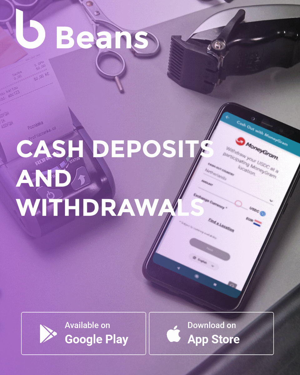 (1/6) Sending money internationally just got easier! Beans has partnered with <a href="/MoneyGram/">MoneyGram</a> to enable cash deposits and withdrawals from over 300.000+ locations worldwide. You can use Beans to send and receive money across borders instantly, without any bank hassles.

Let's dive in!