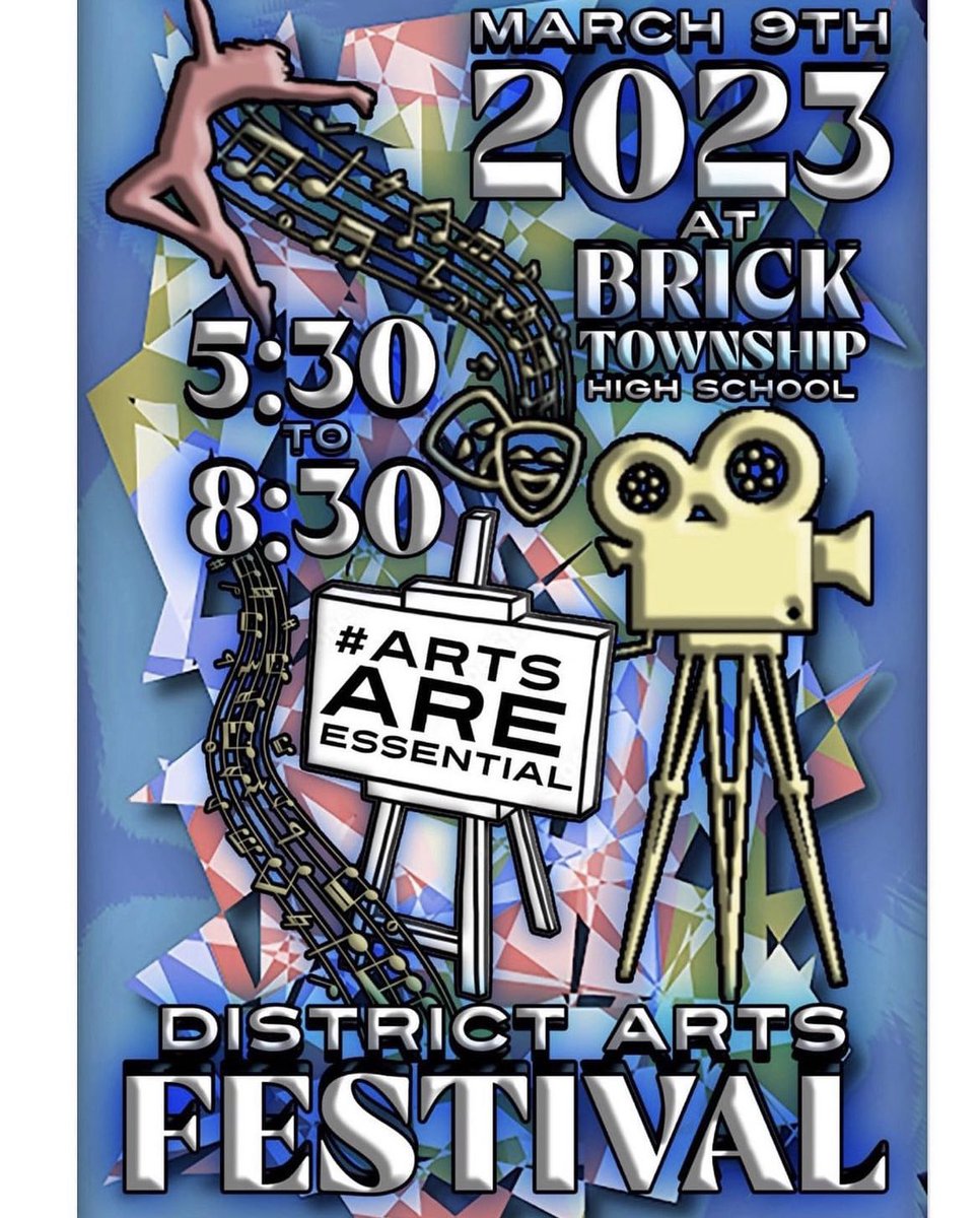 The District Art Show is TONIGHT at BTHS! Come to support the arts in our school and district! 🎭🎨🎶🥁 #artsareessential