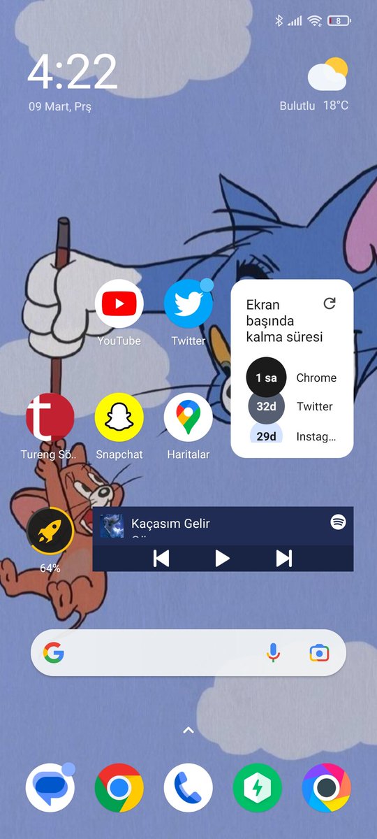 ana ekranım bozdu her seyi