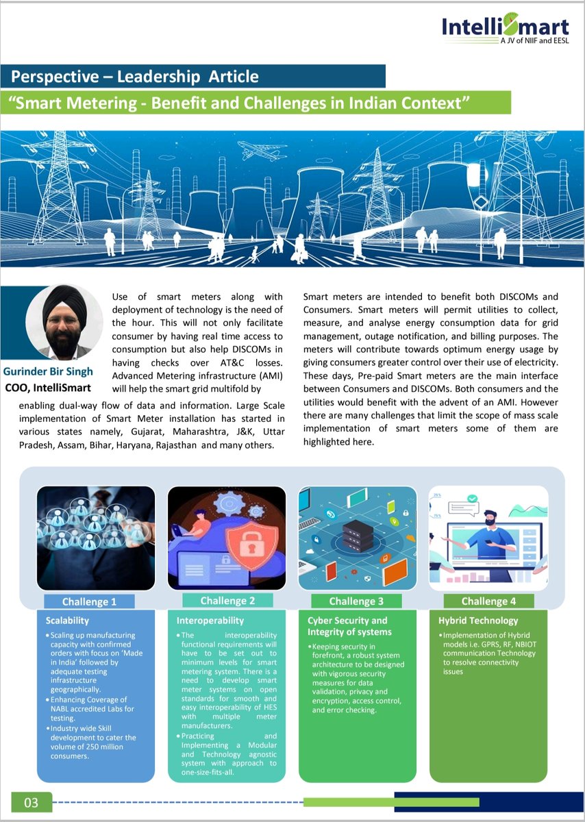 Intelli_Smart's tweet photo. In the latest edition of K-Xchange, Mr. Gurinder Bir Singh, COO, IntelliSmart is sharing the benefits and challenges associated with the mass scale rollout of #smartmeter implementation in the Indian context.

Click the link to read more - https://t.co/RirYFSRP04

#KXchange https://t.co/RaE5qz5NHp