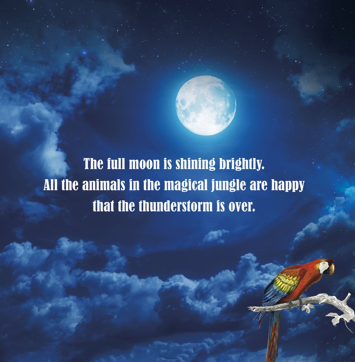 HurmerintaArt's tweet photo. The full moon is shining brightly.
The thunderstorm is over.
What happens next in the magical jungle?
#book #newbooks #March2023 #PublishedSoon #childrensbooks #children #giftidea https://t.co/dIwpKcqoTm