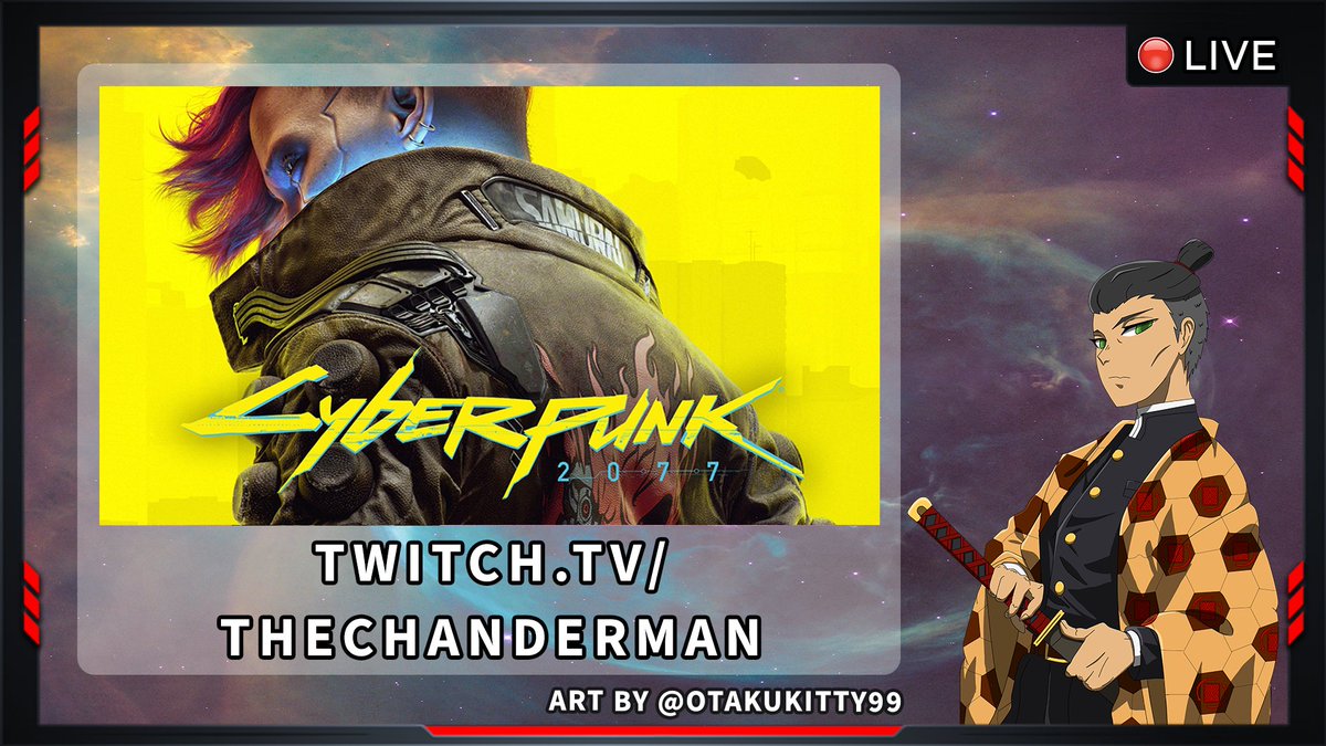 thechanderman's tweet photo. #LIVENOW

Switching the schedule around a little. We continuing the story in Cyberpunk 2077 tonight! 

#Cyberpunk2077 #twitchstreamers #SGstreamers #OCEstreamers Link below! https://t.co/Sjb1Du2pUE