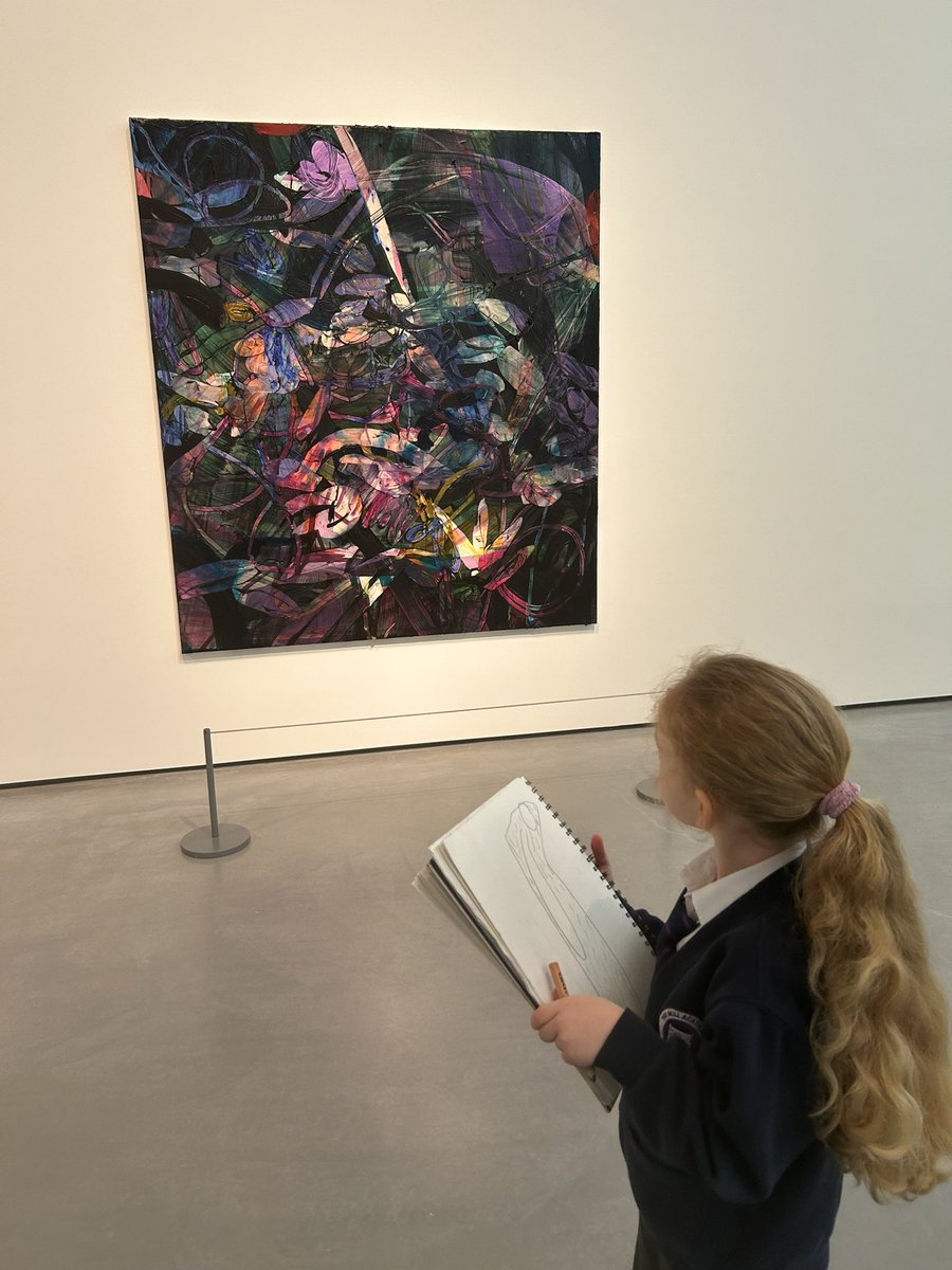 Y1_TheMill's tweet photo. How amazing that we get to study the work of Jade Fadojutimi in person after exploring her art in class @HepworthGallery https://t.co/40C6Bj13u5