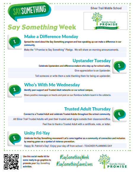STMS Presents:  Say Something Week! #SaySomethingWeek