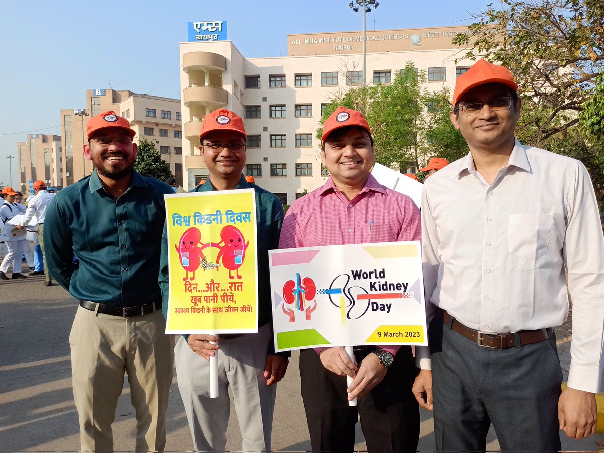 dr_rohitbadge's tweet image. World kidney day 2023
Department of Nephrology, AIIMS Raipur
Walkathon for kidney diseases awareness @vinayrathoremd @drshyambansal @isn_india @ISNkidneycare