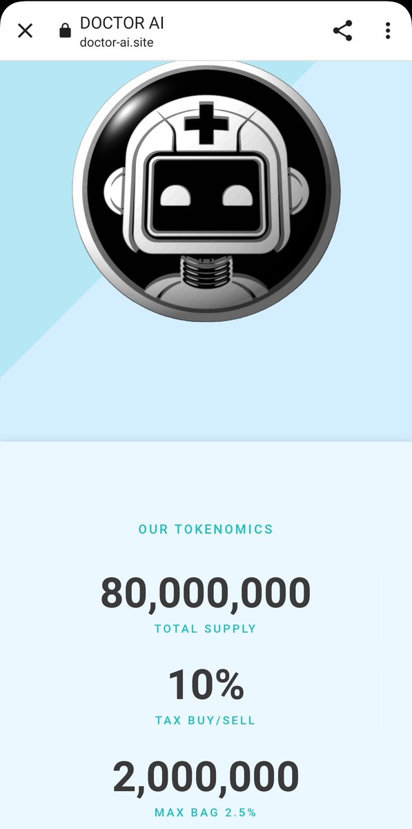 CRyptoFuture_BT's tweet image. A new revolution 
What&apos;s going on here👀@DoctorAIbsc
   #DOCAI 👀👀👀🚀🚀🚀

 #Buyback #Staking  #altcoin  #altcoins #CryptocurrencyMarket 
#memecoin #memecoins #BULLISH #BNB    #BinanceBuild      
 #SpaceCatch #Shibarium 
#NFT #AI #Chatgpt  #Airdrop