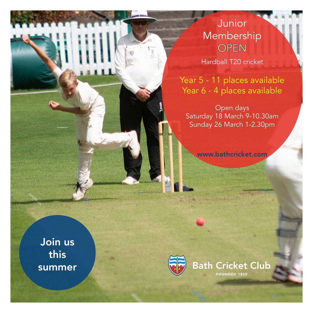 The start of a journey in cricket at Bath CC - mailchi.mp/1b99a2950127/o… have space in our under 10 and under 11 cricket squads for 2023. Come along to our open days this March
