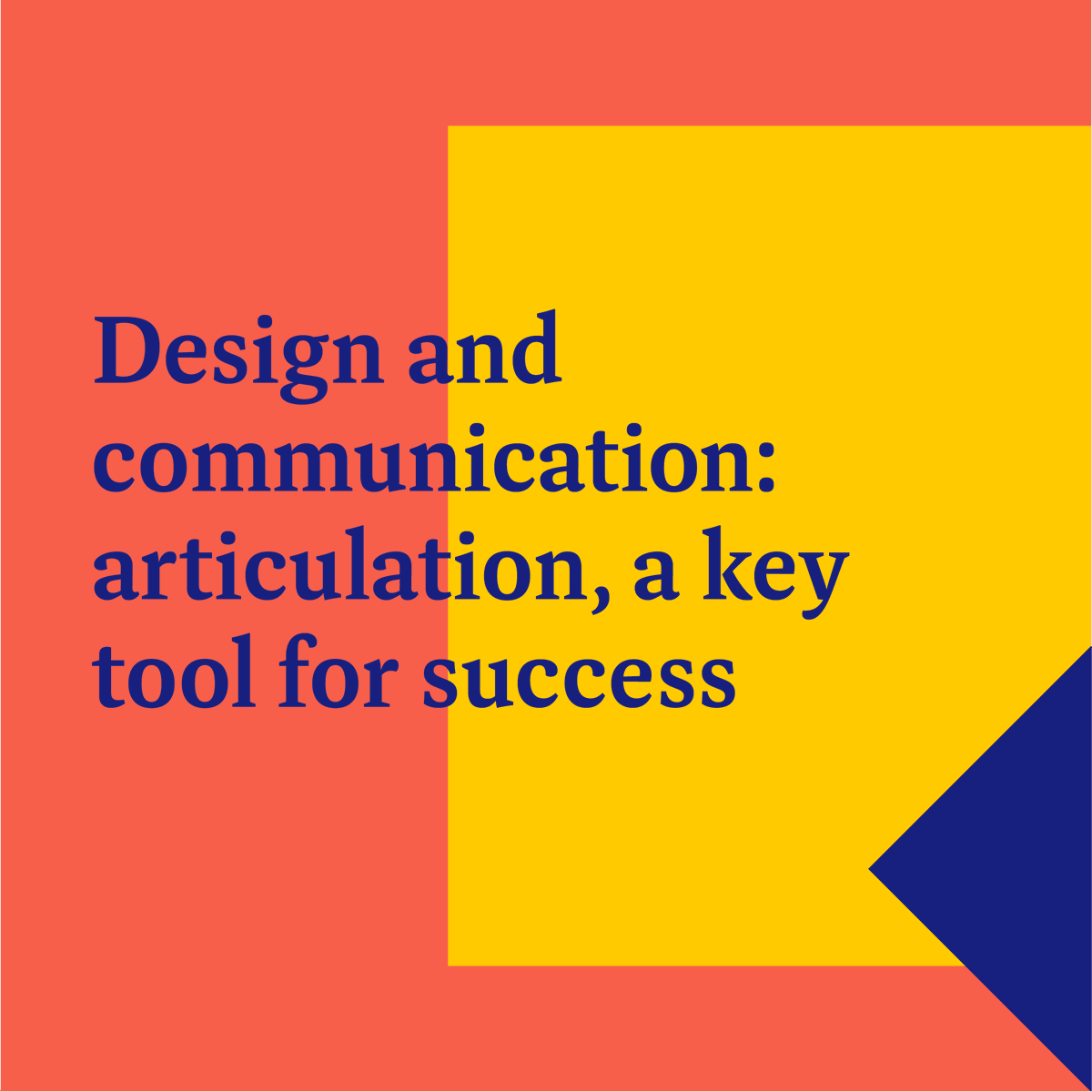 Today we launched the next edition of Michelle O'Connors series, Design and communication: articulation, a key tool for success. 
This article explains articulation, along with some general tips to improve articulation for design work. Read it here: 100archive.com/articles