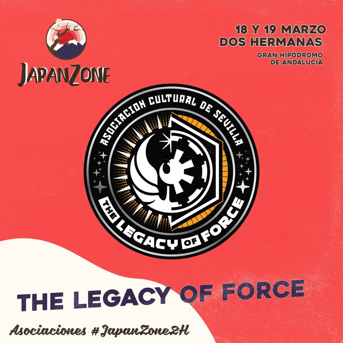 ⛩️ ¡<a href="/legacyofforce/">The Legacy of Force</a> viene a #JapanZone2H!

Año tras año Legacy ha recorrido decenas de eventos en toda España mostrando a tod@s los visitantes la saga de Star Wars y sus secretos

Hazte con tu entrada 🔥

📅 18 y 19 marzo
📍 Gran Hipódromo de Andalucía
💻 japanzone.es