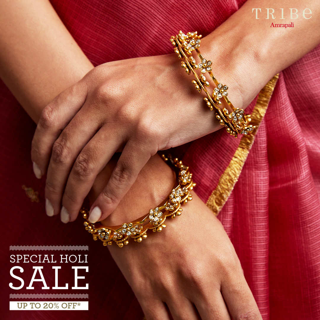 Treat yourself to the joy of handcrafted jewellery and save up to 20% during our Special Holi Sale!

#TribeAmrapali #Jewellery #JewelryDesigner  #HandcraftedDesigns #Colour #ColourfulColllection  #HoliSale #HoliSale2023