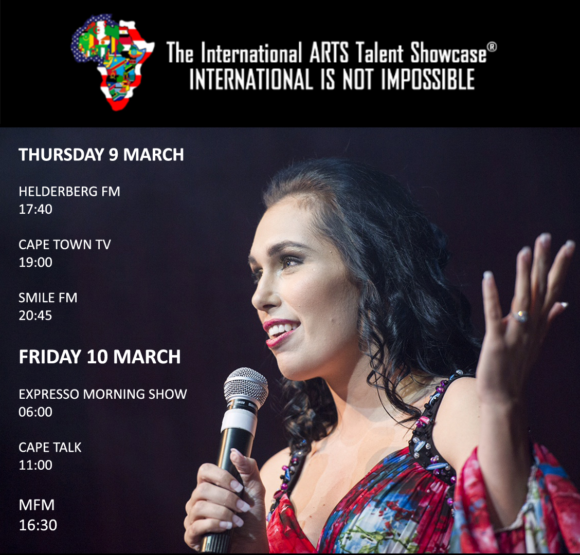Genevieve Vieira (@genevievevieira) on Twitter photo The International ARTS Talent Showcase is hosting auditions in CT on Sat. They are looking for actors, singers, models & dancers
Check out the press run over the next 2 days. <a href="/talent_agent_33/">33 and Me Talent Agency</a> will be on @RHB936fm <a href="/capetowntv/">Cape Town TV</a> <a href="/Smile904FM/">Smile90.4 FM</a> <a href="/expressoshow/">Expresso Show</a> <a href="/CapeTalk/">CapeTalk on 567AM</a> <a href="/MFM926/">MFM 92.6</a> The International ARTS Talent Showcase is hosting auditions in CT on Sat. They are looking for actors, singers, models & dancers
Check out the press run over the next 2 days. <a href="/talent_agent_33/">33 and Me Talent Agency</a> will be on @RHB936fm <a href="/capetowntv/">Cape Town TV</a> <a href="/Smile904FM/">Smile90.4 FM</a> <a href="/expressoshow/">Expresso Show</a> <a href="/CapeTalk/">CapeTalk on 567AM</a> <a href="/MFM926/">MFM 92.6</a>