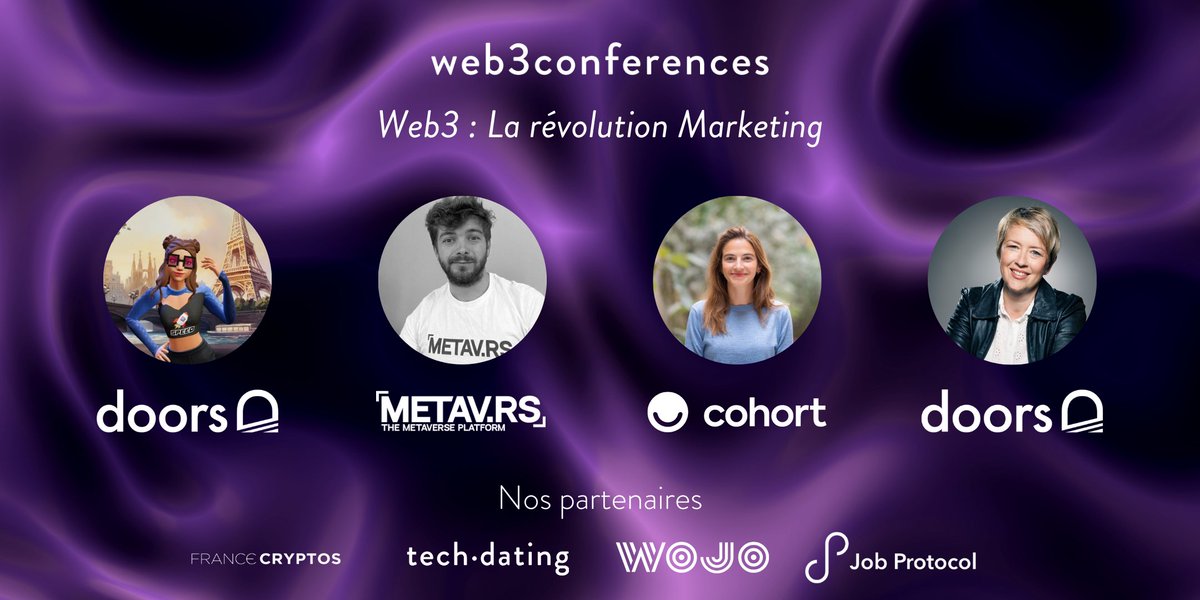 web3society_'s tweet photo. Tonight is the night! 🔥

Rendez-vous ce soir pour la première conférence #W3C de l'année ! Nous parlerons Web3 et Marketing avec des invités au top ! Pas de bullshit, que des cas d'usages concrets et de vrai.e.s expert.e.s pour en parler. https://t.co/F2ywnZLBOF