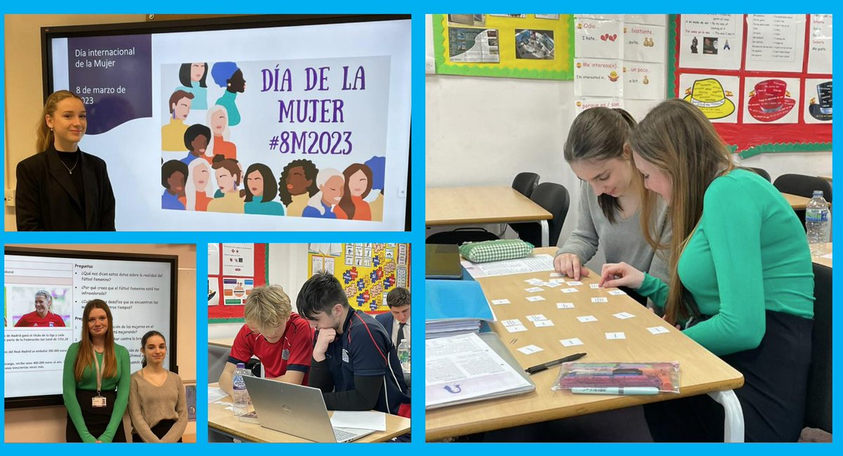 <a href="/AshfordMFL/">Ashford MFL</a>🇪🇸 #DiaInternacionalDeLaMujer Year 12&amp;13 students and Mrs Calver learned about #SaraKahdem, #GenderPayGap for Spanish women footballers and the changing role of women in Spanish society.