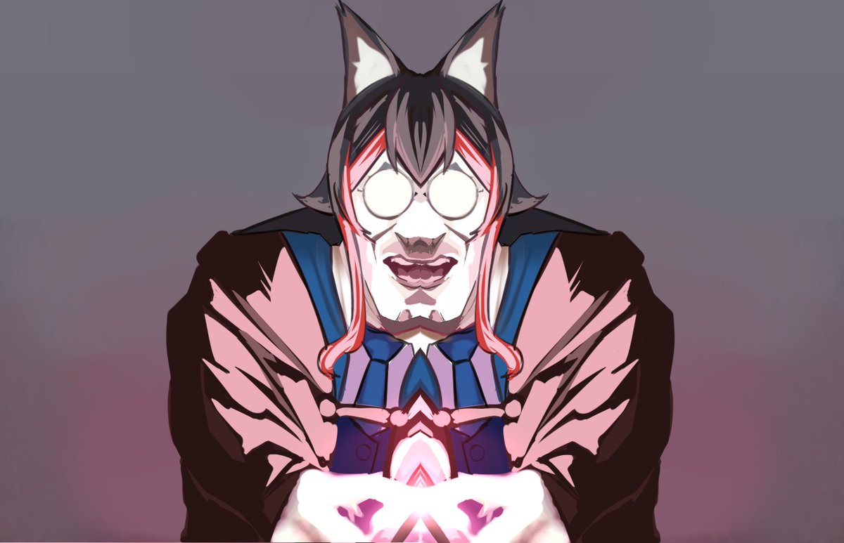 ookami mio animal ears glasses energy sword cosplay opaque glasses wolf ears black hair  illustration images