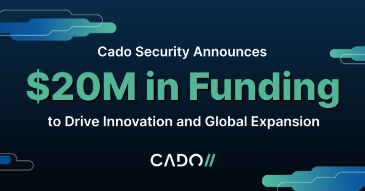 We’re thrilled to announce that Cado has raised $20M in funding, led by @eurazeo. Working with such world-renowned investors @eurazeo @1011vc @blossomcap is truly an honor and we’re beyond excited to continue to achieve great things together! cadosecurity.com/cado-announces…

#cloudIR