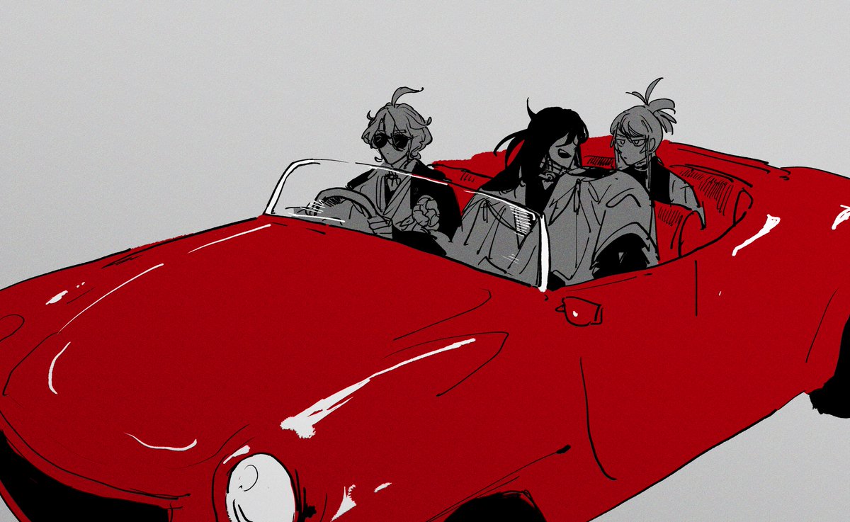 「シートベルトはしたほうがいいぜ先輩 」|峰子のイラスト