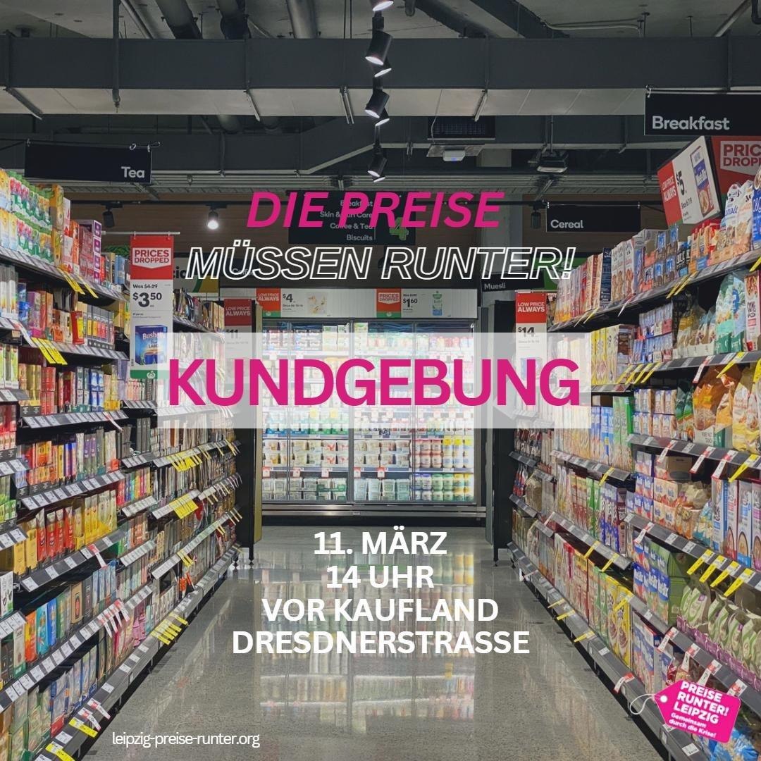 Blumenkohl für 4,99€ oder die Gurke für 3,20€!?

Von Lebensmitteln über Energiepreise bis hin zu ÖPNV-Tickets - überall werden die Preise ins unermessliche erhöht. Lasst uns das nicht stillschweigend hinnehmen.

Kommt am Samstag mit uns vor Kaufland!

#le1103 #inflation #Preise