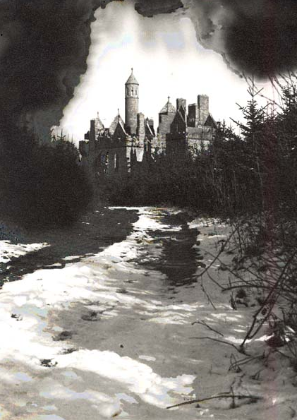 Inspired by the weather we selected this snow filled scene as our object of the week! 

A striking example of Gothic Revival, Dromore Castle, Pallaskenry, was designed by E.W. Godwin for Lord Glentworth, third Earl of Limerick. 

#Objectoftheweek #Museum #Limerick #History