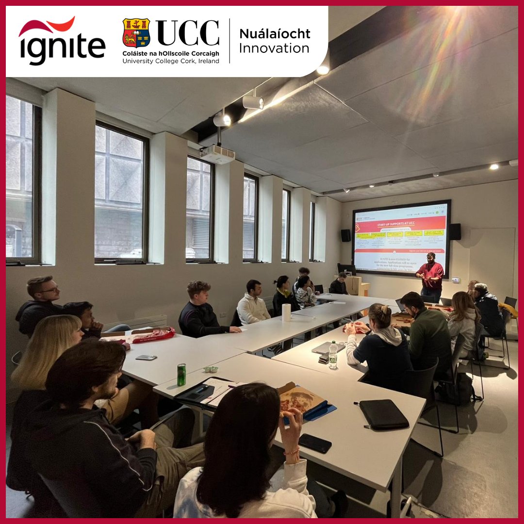 IGNITE UCC (@igniteucc) on Twitter photo This week, IGNITE & <a href="/UCCEnactus/">UCC Enactus Society</a> had the first Pitching & Pizza session with the Community!
It was great to see a fantastic turnout of people interested in entrepreneurship and seeking feedback on their ideas/pitching skills!
Register your interest here: ucc.ie/en/ignite/regi… This week, IGNITE & <a href="/UCCEnactus/">UCC Enactus Society</a> had the first Pitching & Pizza session with the Community!
It was great to see a fantastic turnout of people interested in entrepreneurship and seeking feedback on their ideas/pitching skills!
Register your interest here: ucc.ie/en/ignite/regi…