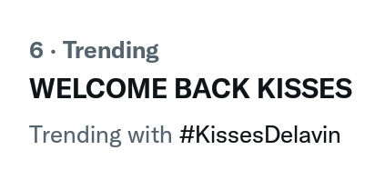 Time check still trending! 

WELCOME BACK KISSES
<a href="/KissesDelavin/">Kisses Delavin</a> #KissesDelavin