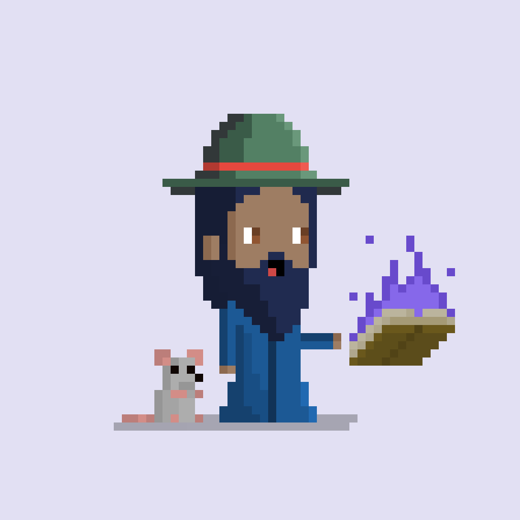 Introducing <a href="/WebWizardsNFT/">WebWizards✨</a> 3377 #wwlore 

A wizard in robes, shrouded in mystery. He is a master of the arcane and is using his magical powers to transform his son back from a rat into a human. To do this, he must burn numerous ancient magical books in a powerful ritual, with no
