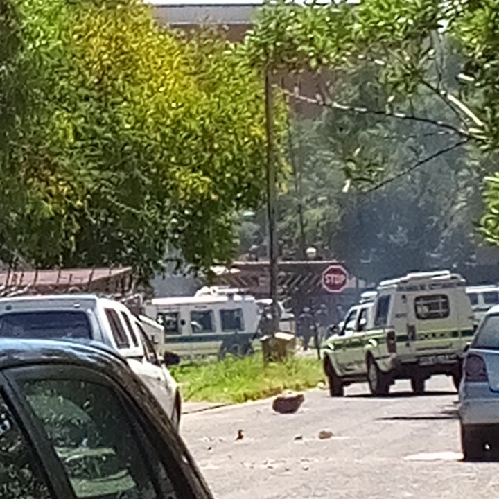 Illegal foreigners protesting and there are no police but when we protest as citizens for our rights police are called ..ANC government hate South Africans..