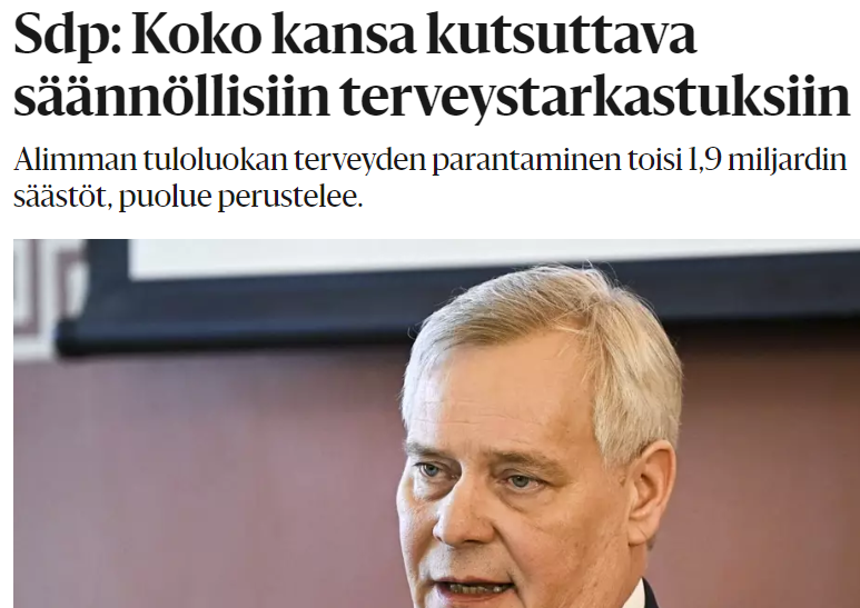 Viime vaalien aikaan Rinteen linja oli, ettei julkisia menoja tarvitse leikata vaan niitä on varaa lisätä. 

Nyt Rinne menee askeleen pitemmälle ja esittää, että julkisten menojen pienentämisen voi itse asiassa hoitaa julkisia menoja kasvattamalla.