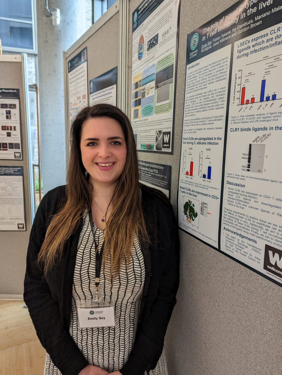 Emily Sey (Speakman) (@emilysey) on Twitter photo TREE end of grant event. Poster presentation of 'The role of novel C-type lectin receptors in T cell immunity in the liver.' Thanks to <a href="/TREE_UoE/">TREE Uni of Exeter</a> <a href="/wellcometrust/">Wellcome</a> <a href="/MRCcmm/">MRC Centre for Medical Mycology</a> <a href="/gordon_d_brown/">Gordon Brown</a> TREE end of grant event. Poster presentation of 'The role of novel C-type lectin receptors in T cell immunity in the liver.' Thanks to <a href="/TREE_UoE/">TREE Uni of Exeter</a> <a href="/wellcometrust/">Wellcome</a> <a href="/MRCcmm/">MRC Centre for Medical Mycology</a> <a href="/gordon_d_brown/">Gordon Brown</a>