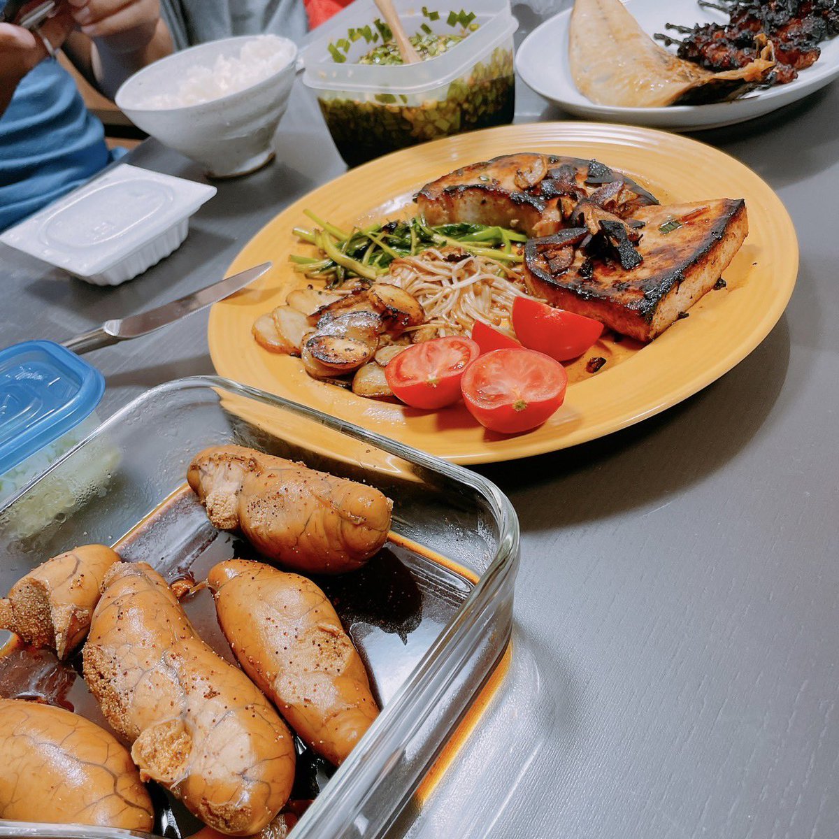 今日もカジキのステーキよ^〜 