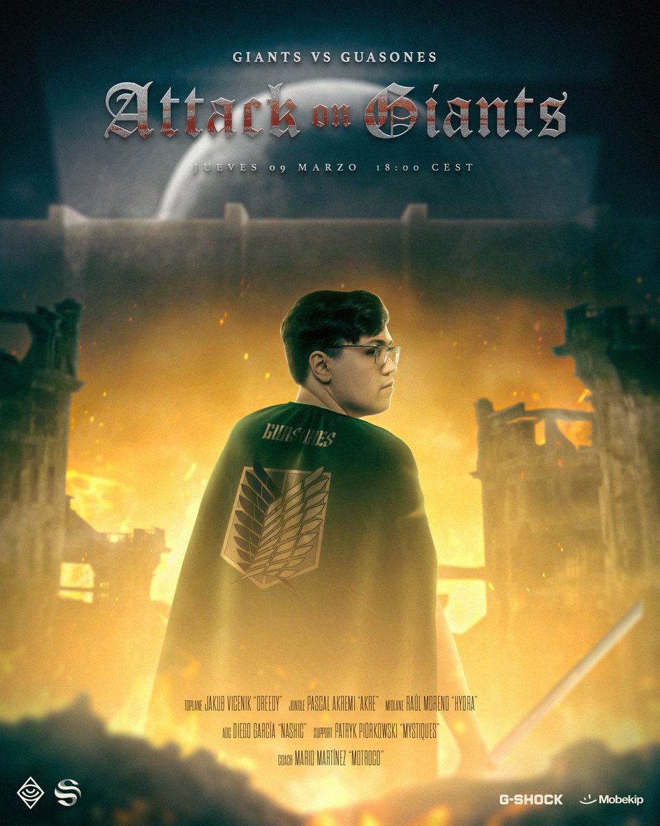Guasones's tweet photo. Bastante convencidos de que con Levi Akreman de nuestro lado hoy rodará alguna que otra cabeza. 😈
⌚ 18:00
🆚 @GiantsGaming
🔗 https://t.co/fuAQS3Lr1z
#GSNS × #SuperligaLoL https://t.co/HJvMBifPzL