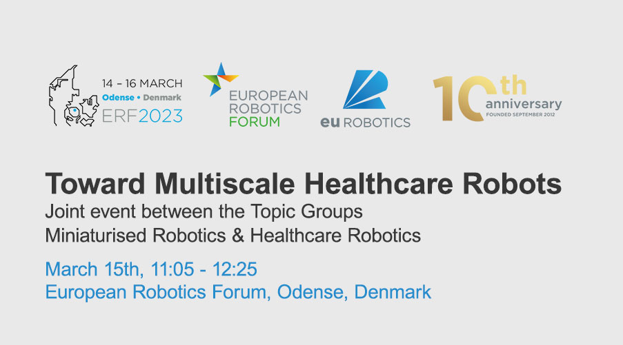 LabAltair's tweet image. Thrilled to join the 10th edition of the #ERF2023 with the workshop “𝗧𝗼𝘄𝗮𝗿𝗱 𝗠𝘂𝗹𝘁𝗶𝘀𝗰𝗮𝗹𝗲 𝗛𝗲𝗮𝗹𝘁𝗵𝗰𝗮𝗿𝗲 𝗥𝗼𝗯𝗼𝘁𝘀” co-organized by 👨🏫 Prof. Riccardo Muradore. 🇩🇰See you in Odense!
ℹ️ bit.ly/3F5qVF5
#robotics #robotica #ERF #miniaturizedrobots