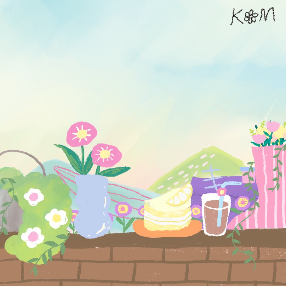 อยู่ๆก็อยากวาด ☺️👀⛰️🌈