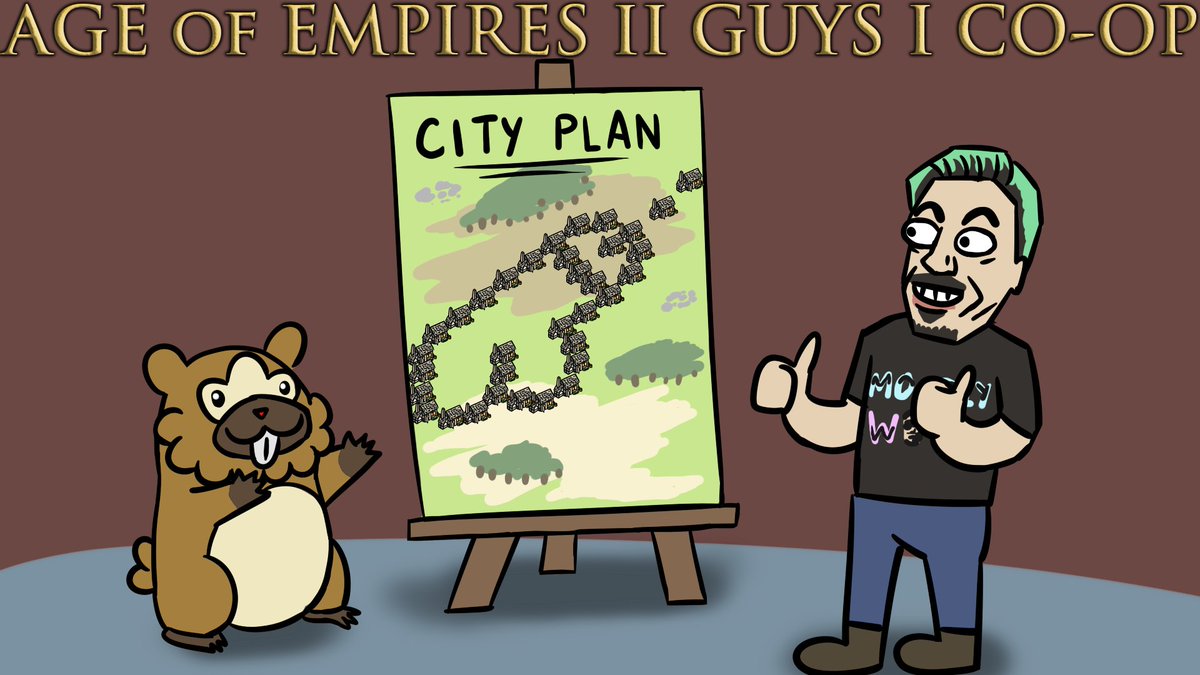 Forgot to upload this months ago. 
Mostlywolf and I have done some AoE2 streams and this is the image used for it.
