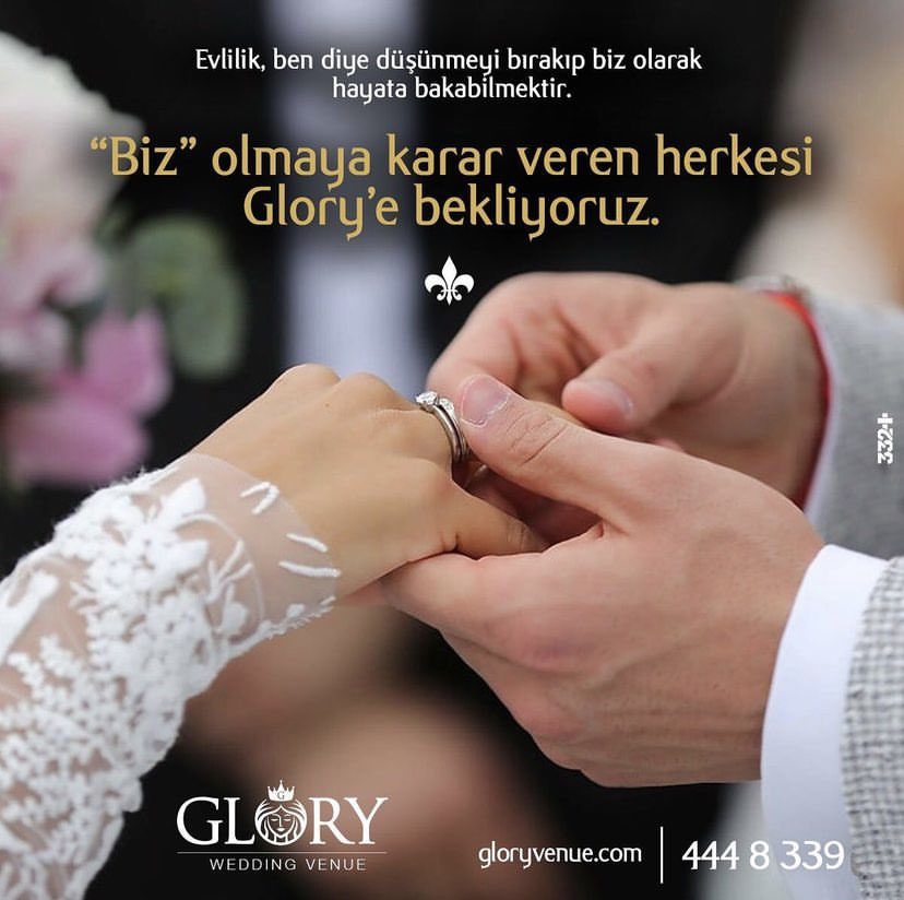 Evlilik; ben diye düşünmeyi bırakıp biz olarak hayata bakabilmektir.👰🏼‍♀️🤵🏻

"Biz" olmaya karar veren herkesi Glory Wedding Venue'ye bekliyoruz🌟

#ataşehir
#glory
#gloryweddingvenue 
#nikah 
#kokteyl 
#düğün 
#kına  
#gelin 
#damat 
#organizasyon