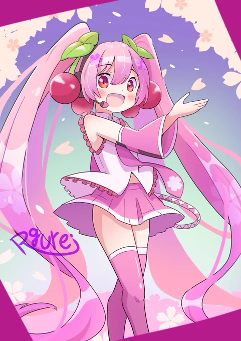 なんとか間に合いましたー!もう桜ミク季節はすぐそこ #ミクの日 