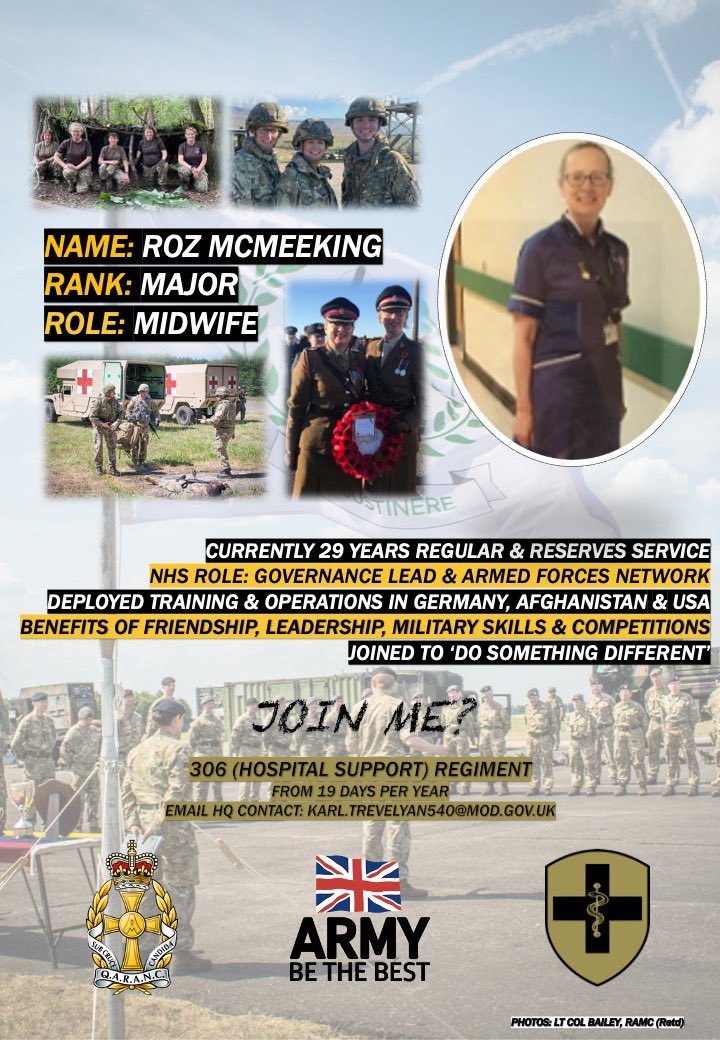 On #IWD23 Meet Major McMeeking: a dual trained Registered Nurse and Midwife.

Holding positions such as Senior Nurse Advisor for the Army in Gynaecology and Associate Director of Clinical Governance and Improvement, read more below about why she enjoys the Army Reserves ⬇️