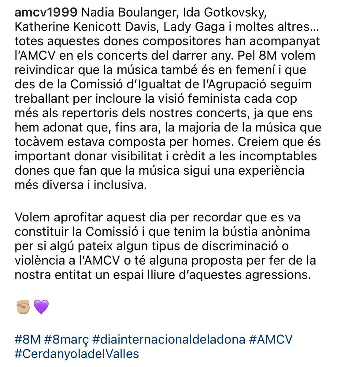 #8M #8març #DiaInternacionaDeLaDona #AMCV #CerdanyolaDelValles