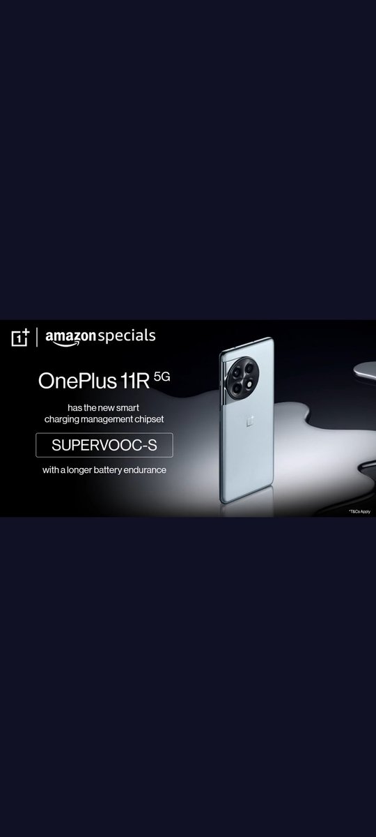surfing_dude8's tweet photo. @amazonIN #OnePlus11R5G has the new smart charging management chipset

SUPERVOOC-S

with a longer battery endurance.

#OnePlus11R5GOnAmazon #ShapeOfPower
@amazonIN https://t.co/mybMCGICbG
